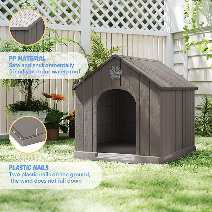 DRATO Dog House Resin Outdoor Dog Kennel - Image 3