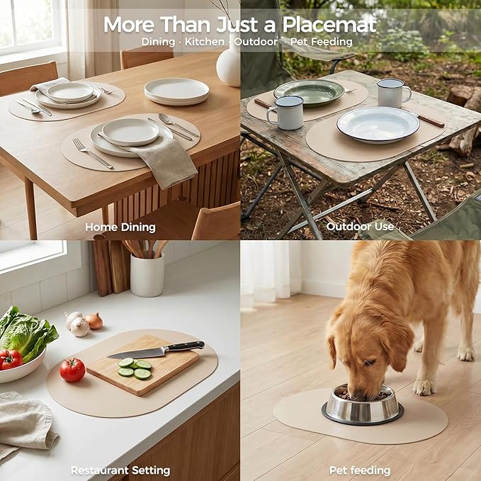 Premium Thick Silicone Placemat，Heat & Oil Resistant, Non-Slip Table Mat - Image 3