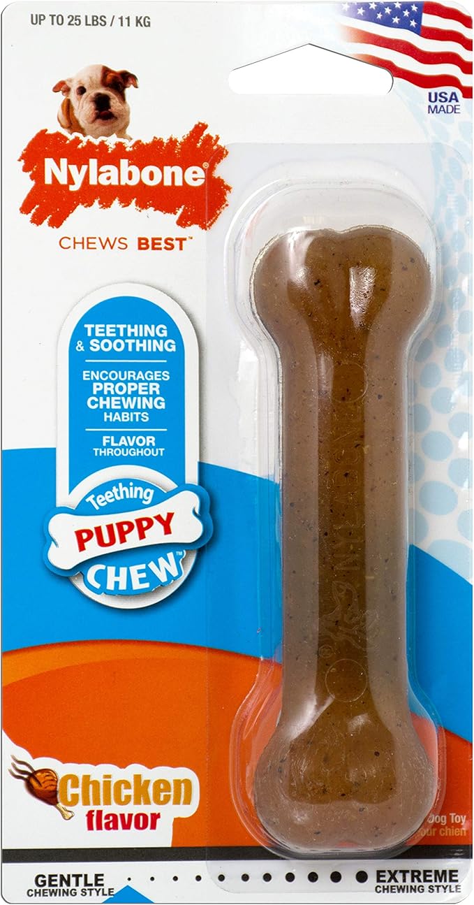 Nylabone Puppy Chew Teething Bone, Soothing Chew Toys by Nylabone