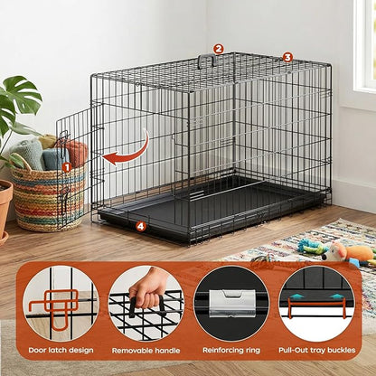 BestPet | Dog Crate | 36" | Black | Foldable Metal Kennel - Image 5