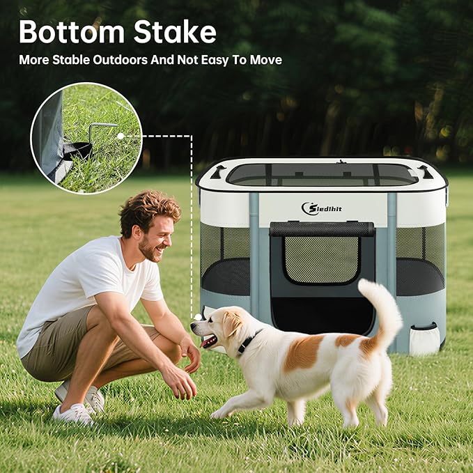 Dog Playpen, Cat Pet Puppy Pen, Portable Playpens - Image 5