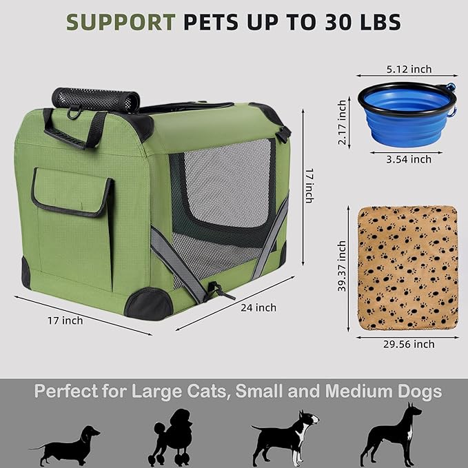 Petprsco Large Cat Carrier for 2 Cats Small Medium Dogs, Soft Pet Carrier - Image 5