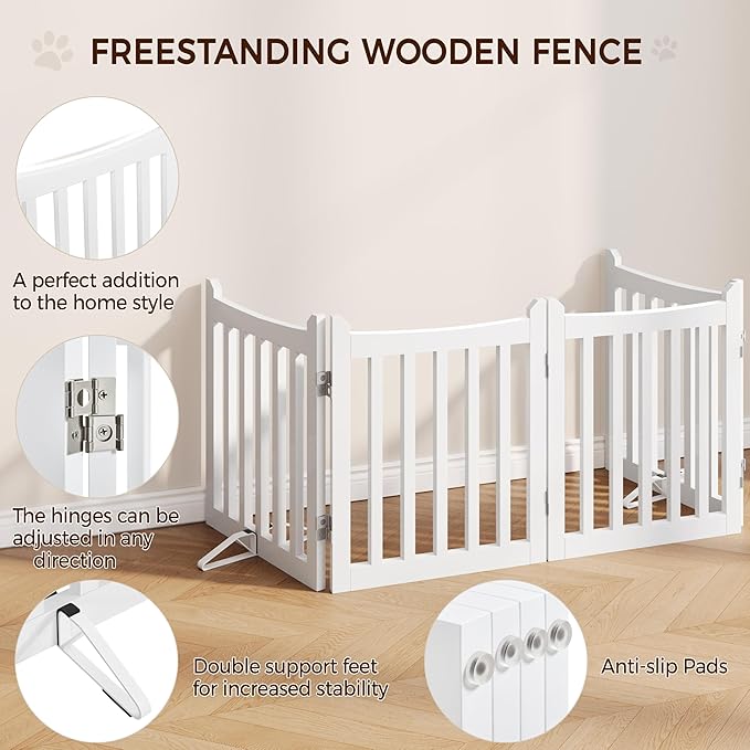 Yaheetech 24" H Freestanding Pet Gate - Image 6