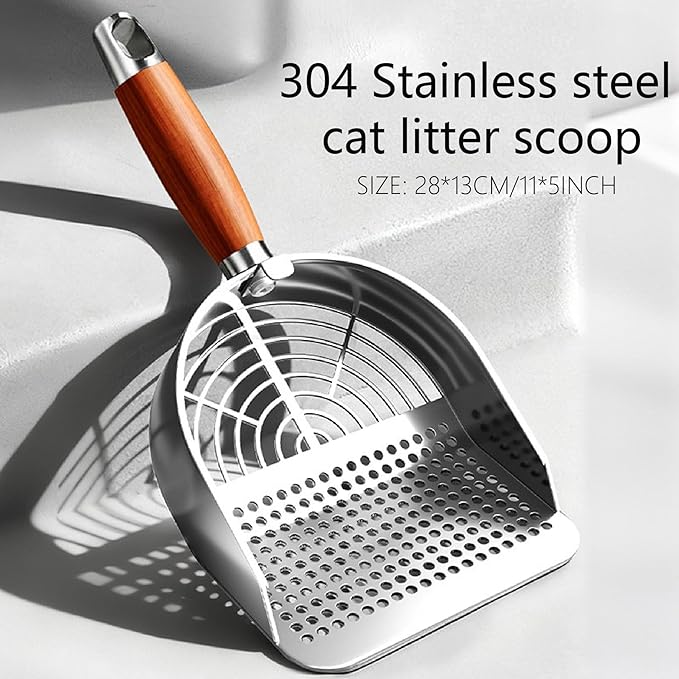 DHXYZZB Cat Litter Scoop 304 Stainless Steel Litter Shovel, Heavy Duty Litter - Image 9