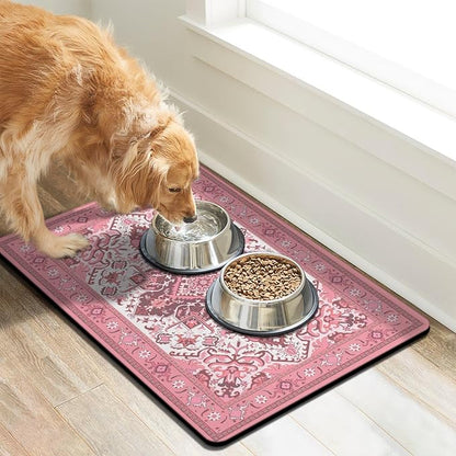 Pet Feeding Mat for Floors Waterproof Dog Mat for Food and Water Absorbent - Image 7