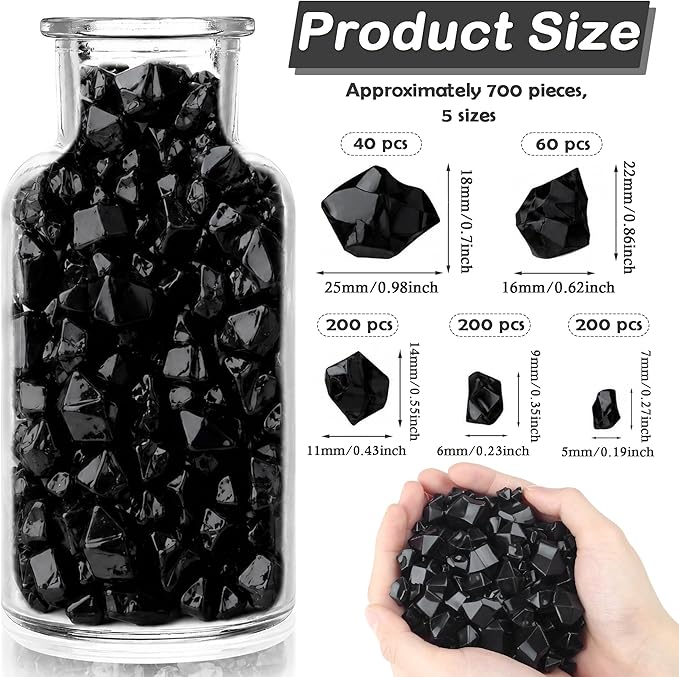 Fake Ice Cubes - 700Pcs 5 Size Acrylic Ice - Image 2
