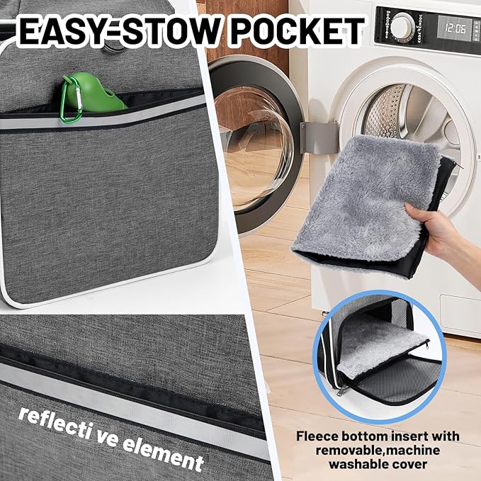 Cat Carrier Top-Expandable 18x11x11, United Delta American Airline Approved Dog - Image 6