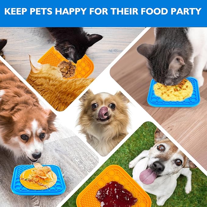 2 PCS Lick Mat for Dogs, Slow Feeder Licking Mat, Anxiety Relief Lick Pad - Image 7