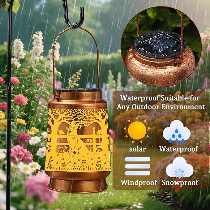 German Shepherd Solar Lanterns Outdoor Waterproof, German Shepherd Gifts - Image 3