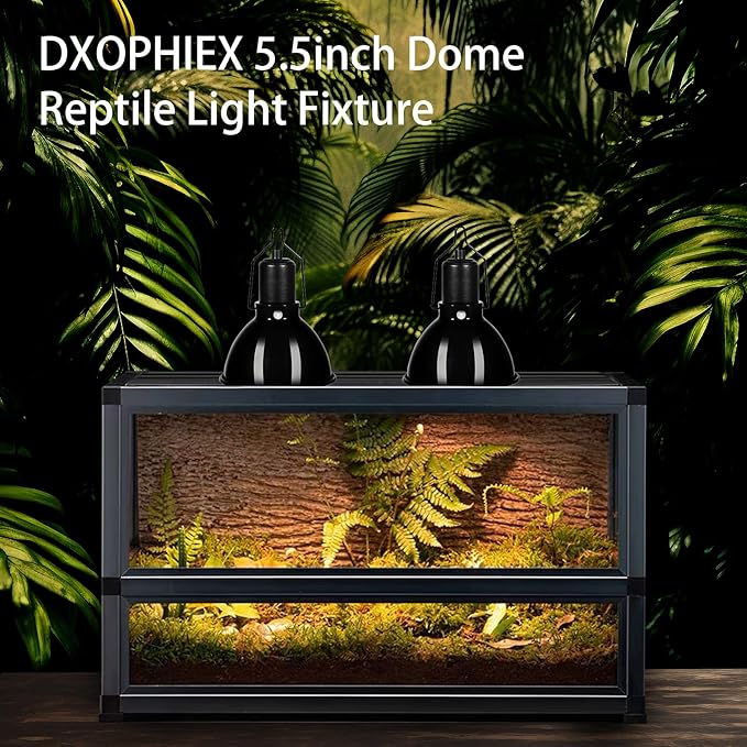DXOPHIEX 5.5 inch Dome Reptile Light Fixture Reptile Heat Lamp UVB Light Fixture - Image 5