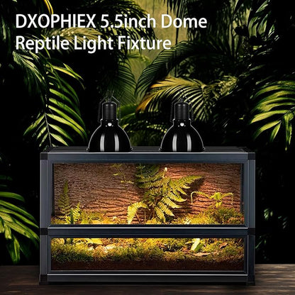 DXOPHIEX 5.5 inch Dome Reptile Light Fixture Reptile Heat Lamp UVB Light Fixture - Image 5