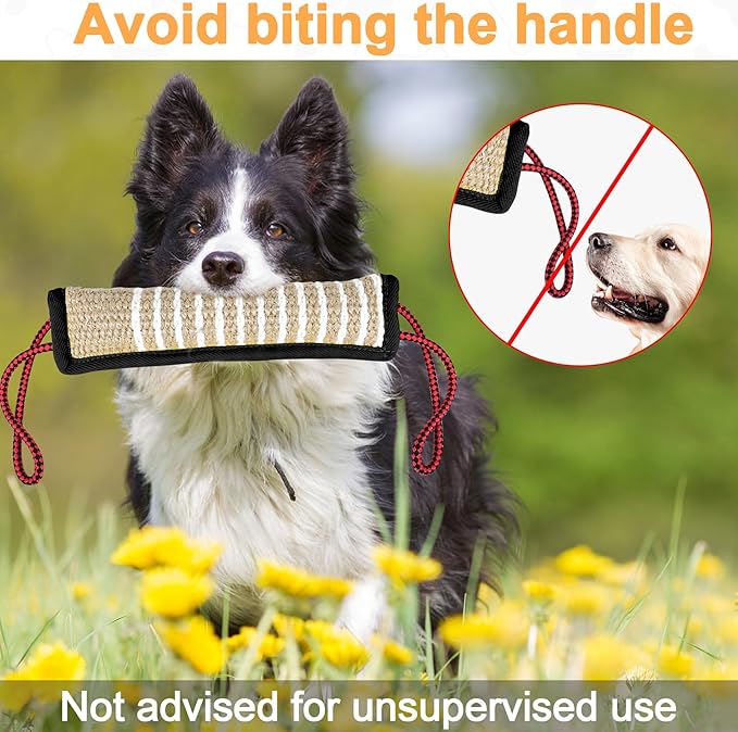 ToLanbbt Dog Tug Toy Bite Jute Pillow Pull Toy - Image 7