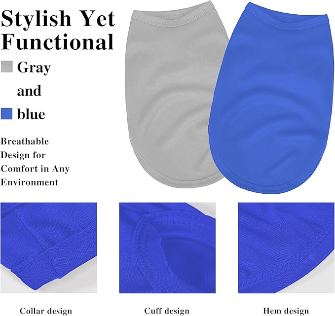 2-Pack Premium Polyester Dog Shirts - Image 2