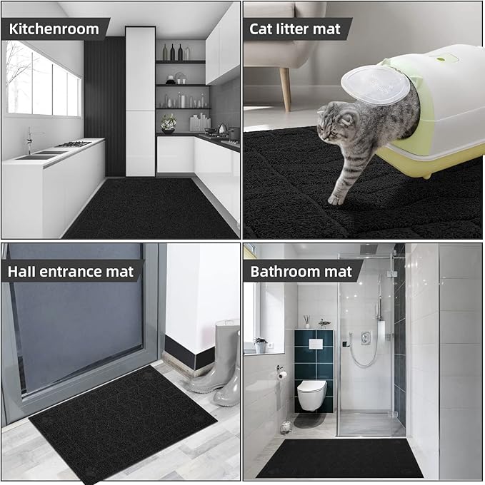 Cat Litter Mat, Litter Trapping Mat Soft on Kitty Paws, Waterproof, Easy Clean - Image 7