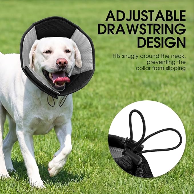 Dog Cone - Soft Cone for Dogs to Stop Licking, Pet E-Collar Alternative After - Image 4