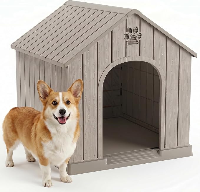 EFU Small Dog House Outdoor Indoor, Waterproof Puppy Dog House by EFU