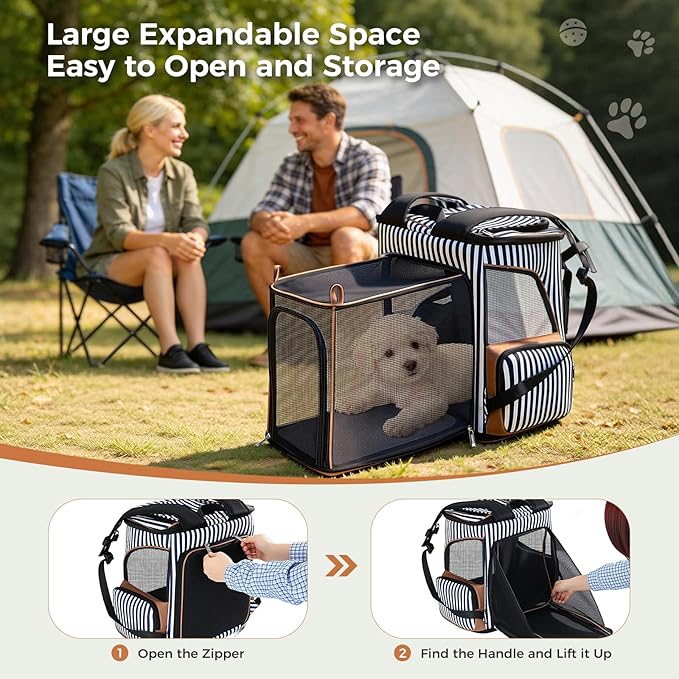 Lekereise Large Cat Backpack Expandable Pet Backpack Carrier - Image 4