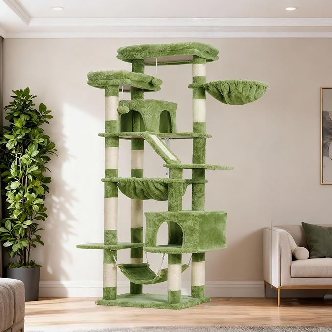Heybly Cat Tree, 71-Inch Tall Tower by HEYBLY