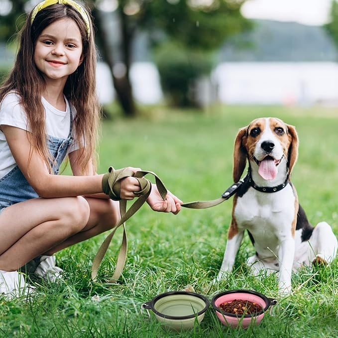 Dog Bowl Pet Collapsible Bowls, 2 Pack Collapsible Dog Water Bowls - Image 3