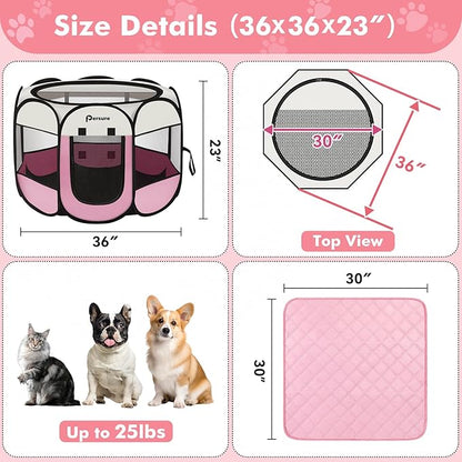 Dog Cat Playpen Indoor Outdoor for Puppy Pet Dogs Cat Recovery After Surgery - Image 6