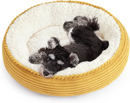 Love's cabin Round Donut Cat and Dog Cushion Bed, 24in Pet Bed by Lovescabin