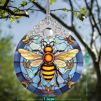 Stained Glass Christmas Ornaments, Jocidea Bee Ornaments - Image 2