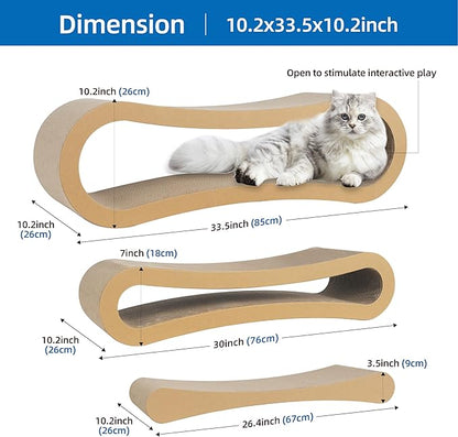 3 in 1 Cat Scratcher Cardboard, Cat Scratching Board Furniture Protector - Image 2