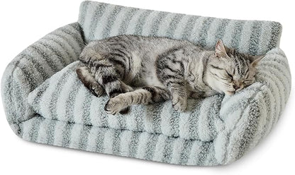 Hollypet Cat Bed Fluffy Plush Mutifuctional Double-Layer Soft Pet Couch by Hollypet