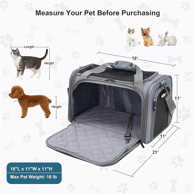 EliteField Deluxe Soft-Sided Pet Carrier, Travel Bag - Image 6