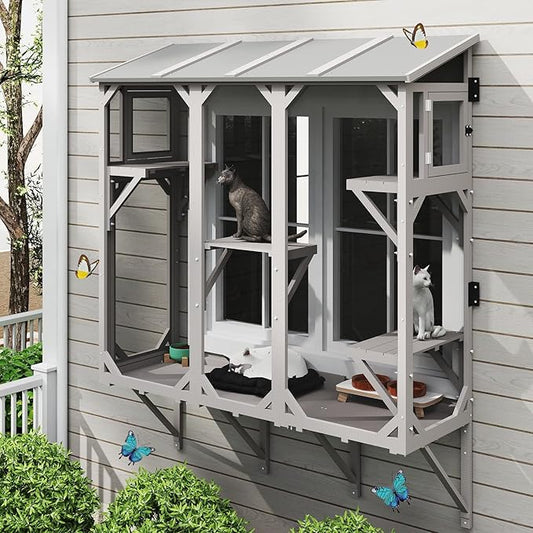ketive Cat Catio, Expandable Window Box Enclosure by Ketive