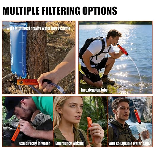 High-Capacity Survival Water Filter Straw Kit - Image 7