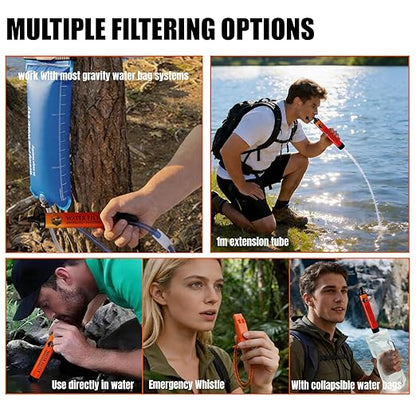 High-Capacity Survival Water Filter Straw Kit - Image 7