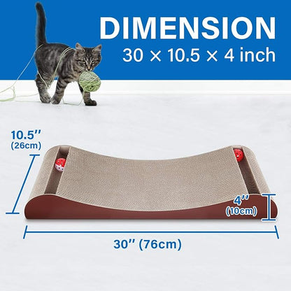 Simple Delxue 30 Inches Extra Large Cardboard Cat Scratcher Bed, Cat Lounge Bed - Image 2