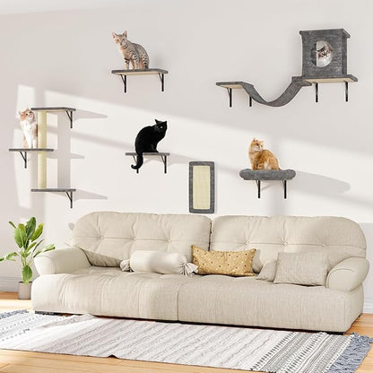 12-in-1 Cat Wall Shelves, Wall Mounted Cat Climber - Image 7