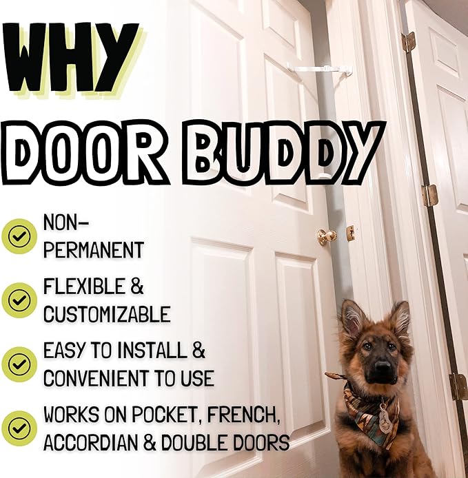 Door Buddy Pet Door Latch for Cats. Adjustable Cat Door Strap. Dog Proof Litter - Image 6