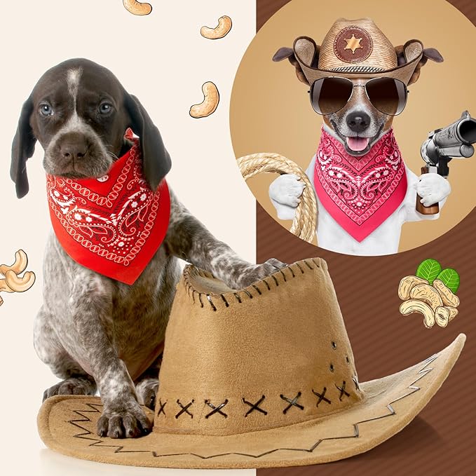 Sanwuta 50 Pcs Paisley Dog Bandanas Bulk Western Cowboy Bandanas - Image 2