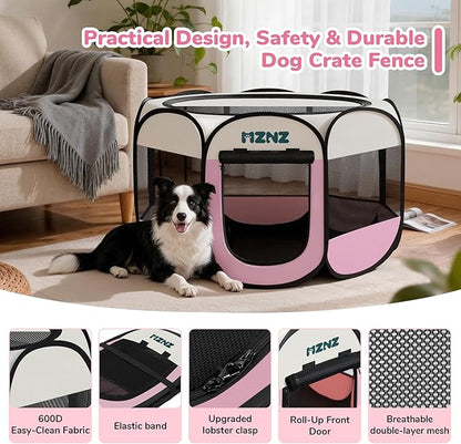 Dog Playpen, Portable Puppy Pet Crate Indoors - Image 6