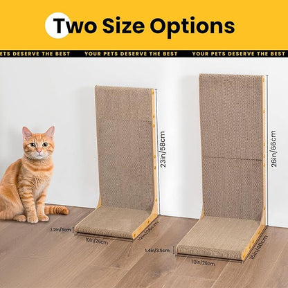 Conlun Cardboard Cat Scratcher, Vertical Wall-Leaning Scratching Board to - Image 2