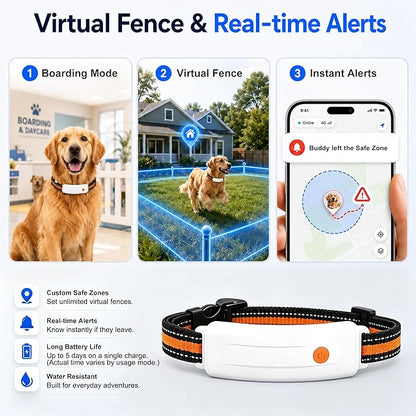 4G LTE GPS Pet Tracker & Virtual Fence, Real-Time Location, Heart Rate & - Image 4