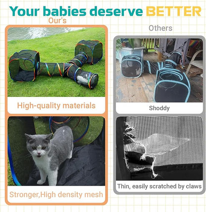 Outdoor Rainbow Cat Enclosures Playground, Outside House - Image 5