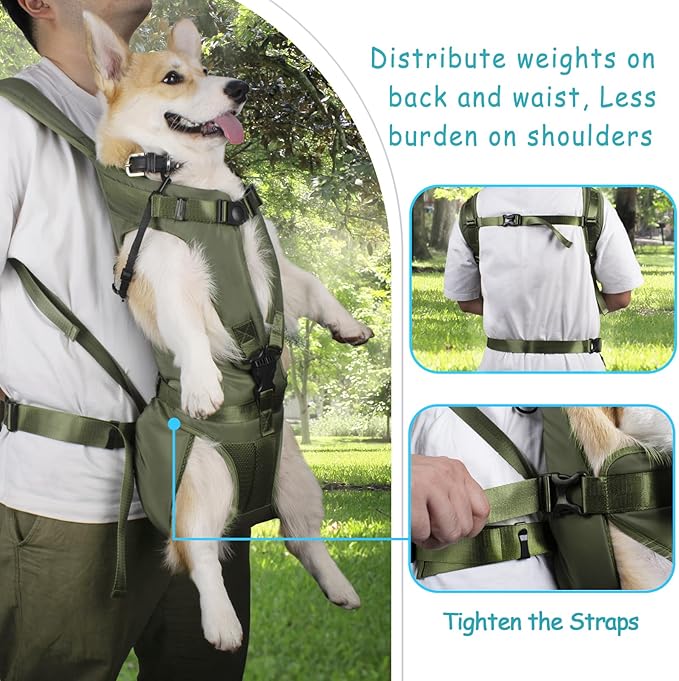 PetBonus Pet Front Dog Carrier Backpacks, Adjustable Pet Backpack, Legs Out - Image 3