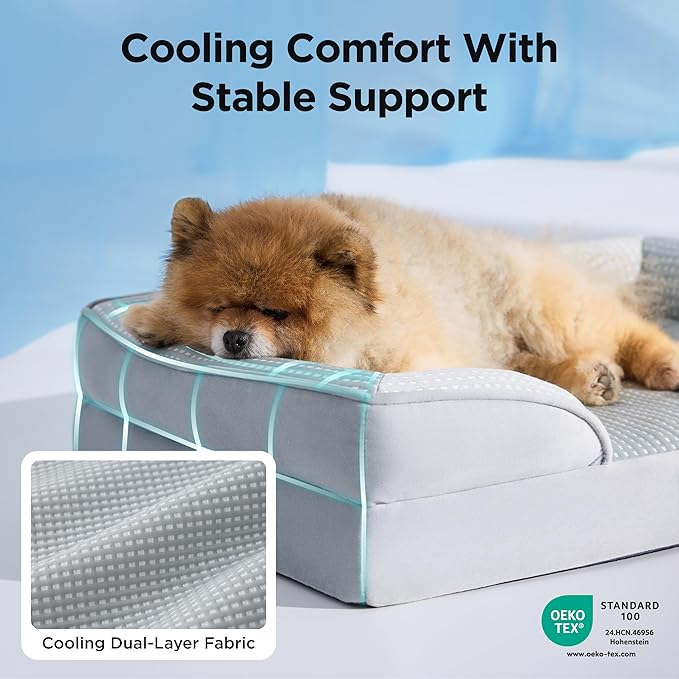 Bedsure Cooling Dog Bed for Small Dogs - Image 3