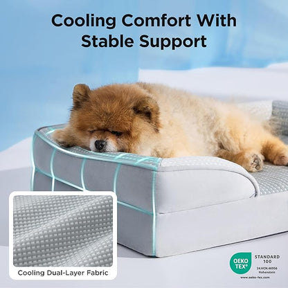 Bedsure Cooling Dog Bed for Small Dogs - Image 3