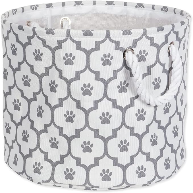 Bone Dry Pet Storage Collection Lattice Paw Print, Small Round by BoneDry