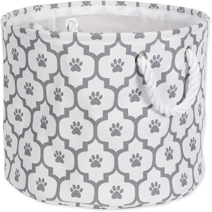 Bone Dry Pet Storage Collection Lattice Paw Print, Small Round by BoneDry