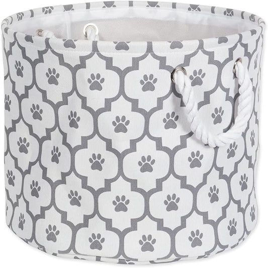 Bone Dry Pet Storage Collection Lattice Paw Print, Small Round by BoneDry