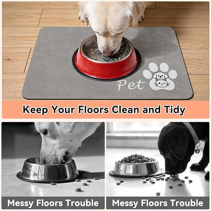 Dog Cat Feeding Mat-Absorbent Pet Bowl Mat - Image 3