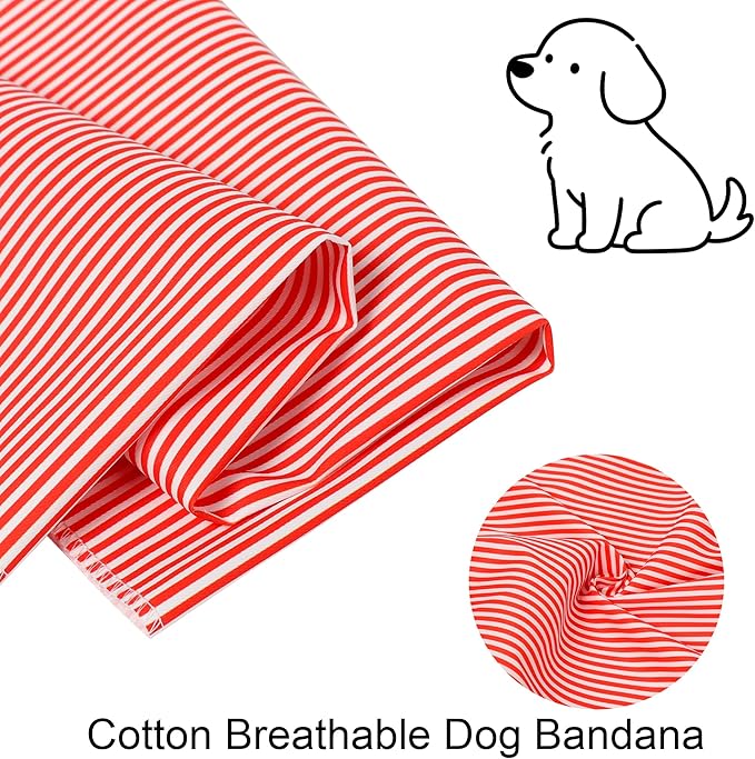 ARING PET Stripe Dog Bandanas, Cute Red Pet Bandana Scarf Triangle Bib - Image 5