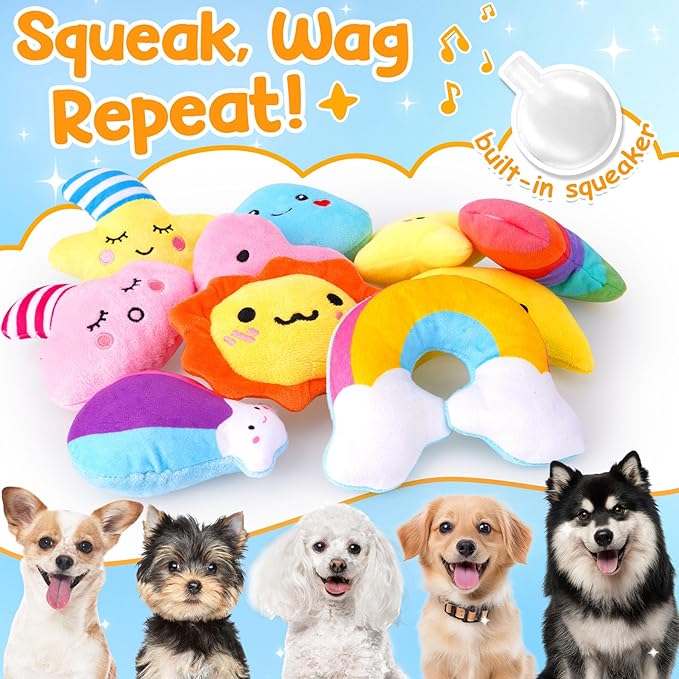 Irresistible Weather-Themed 20-Pack Squeaky Dog Toys Set - Image 3