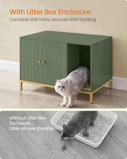 Feandrea Cat Litter Box Enclosure, Hidden Litter Box Furniture - Image 8